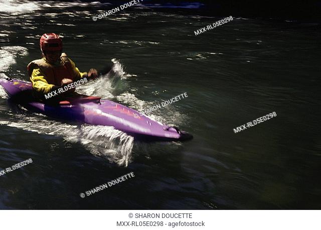 White Water Kayaker, Nahatlatch River, Boston Bar, BC