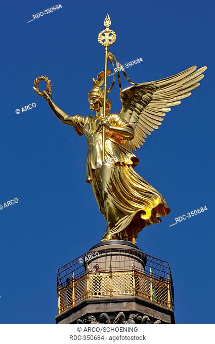 Victory Column, golden statue of Victoria, goddess of victory, Berlin, Germany / Siegessäule
