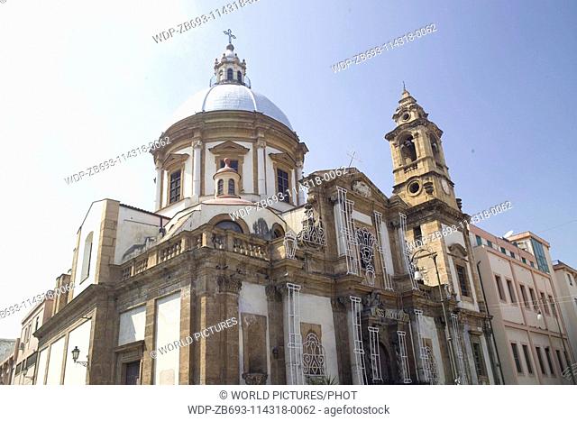 Piazza San Francisco Saverio Church Palermo Sicily Date: 28 05 2008 Ref: ZB693-114318-0062 COMPULSORY CREDIT: World Pictures/Photoshot