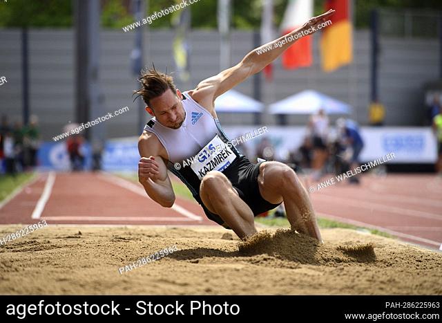 Kai KAZMIREK (GER/ LG Rhein-Wied) action, men's long jump, on May 7th, 2022 Athletics Stadtwerke Ratingen all-around meeting, from May 7th to May 8th