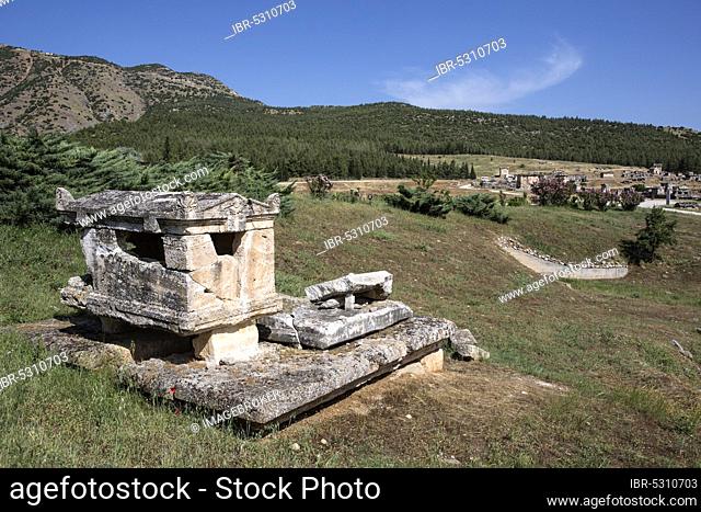 Tomb in Hierapolis, Denizli, Turkey. Hierapolis was an ancient Greco-Roman city in Phrygia