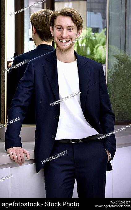 The Italian actor Francesco Patanè poses in the photocall of the film The Bad Poet. Rome (Italy), May 18th 2021. - Rome/Rome/Italien