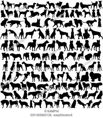dog silhouettes collection