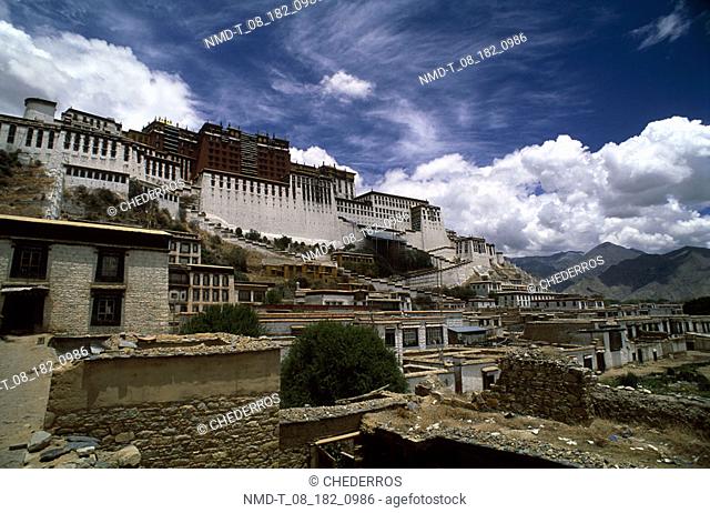 Low angle view of a palace, Potala Palace, Lhasa, Tibet, China