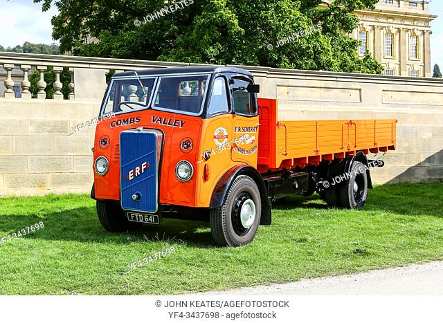 An ERF C 15 dropside lorry, truck or commercial vehicle, built in 1943 reg. no. FTD 641