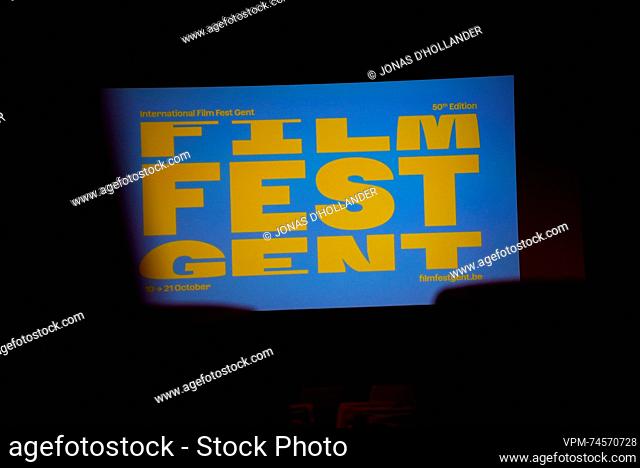 Promo material announces the upcoming 'Film Fest Gent' film festival in Gent on Thursday 21 September 2023...BELGA PHOTO JONAS D'HOLLANDER