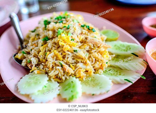 Thai cuisine , fried rice with crab