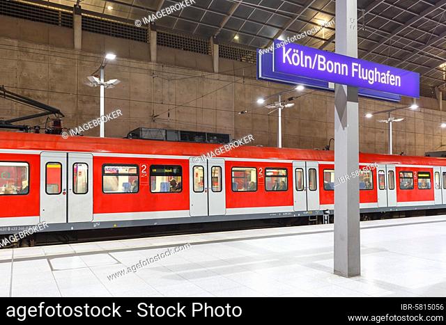 S-Bahn station Deutsche Bahn at Cologne Bonn Airport (CGN), Cologne, Germany, Europe