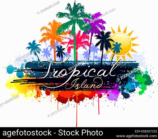 Tropical summer design background