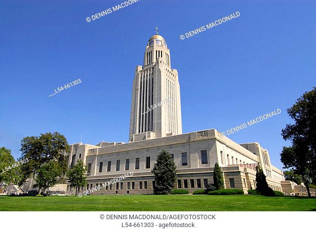 The State Capitol Building, Lincoln, Nebraska, USA