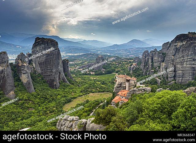 Greece, Thessaly, Scenic view of Roussanou Monastery