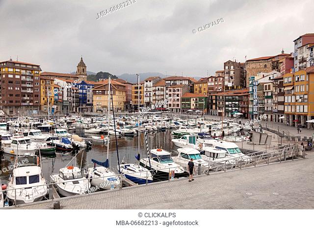 Bermeo, province of Biscay, Basque country, Northern Spain. View of harbour