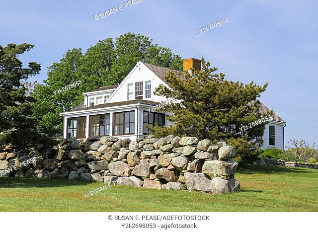 A home in Menemsha, Chilmark, Martha's Vineyard, Massachusetts, United States, North America. Editorial use only