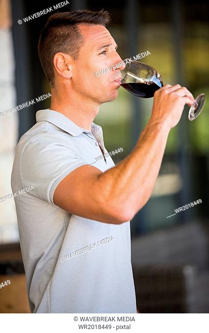 A man tasting a good wine