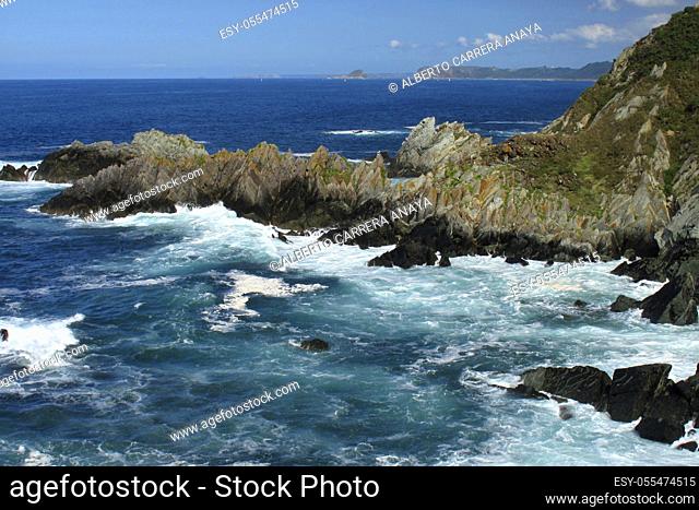 Cliffs and Huge Rocks, Cudillero, Asturias, Spain, Europe