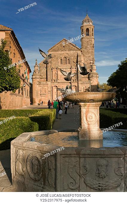 Vazquez de Molina square and The Salvador Chapel, Ubeda, Jaen Province, Region of Andalusia, Spain, Europe