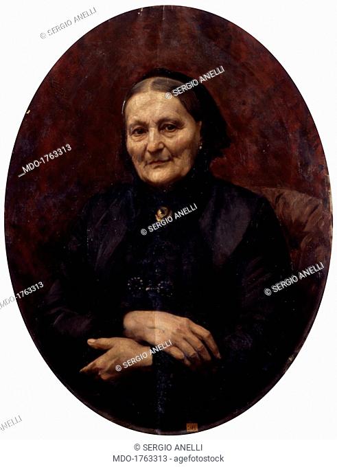 Portrait of Mrs Apollonia Gallo (Ritratto della signora Apollonia Gallo), by Demetrio Cosola, 1885 - 1895, 19th Century, oil on canvas