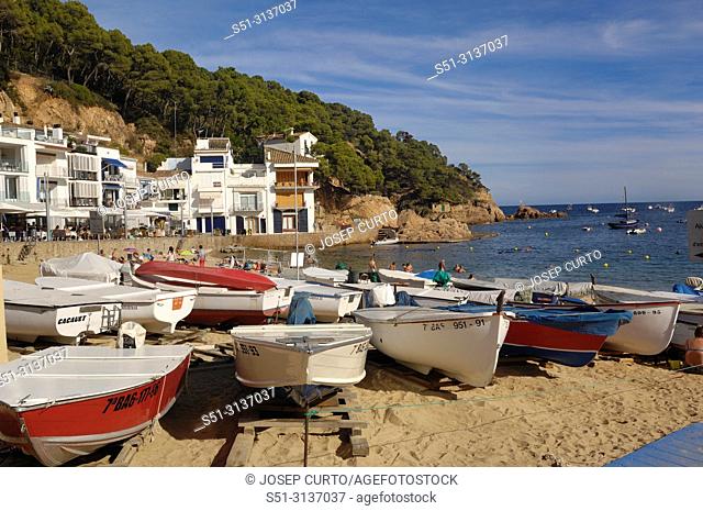 Tamariu beach, Palafrugell, Costa Brava, Girona, Catalonia, Spain