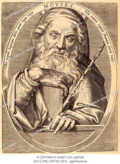 Theodor Galle after Jan van der Straet (Flemish, c. 1571 - 1633), Moses, published 1613, engraving on laid paper