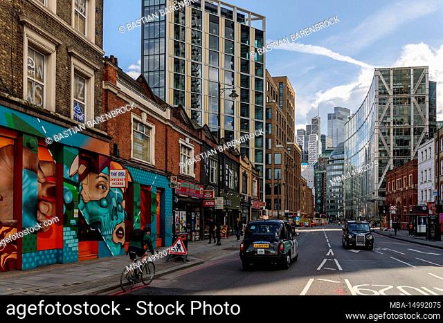 Structural change in Shoreditch, London, Great Britain, United Kingdom