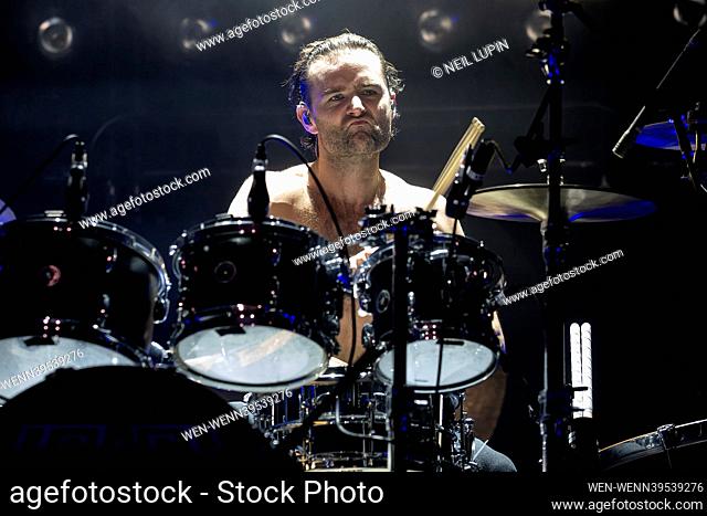 CAMBRIDGE, ENGLAND: McFly perform on stage at the Cambridge Corn Exchange Featuring: Harry Judd Where: Cambridge, United Kingdom When: 20 Nov 2023 Credit: Neil...