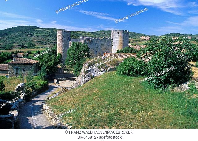 Castle (11. century) in Villerouge-Termenes, France, Languedoc-Roussillon, Dept. Aude