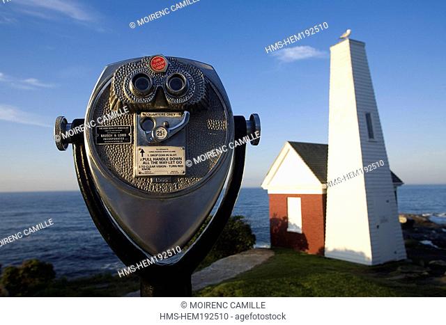 United States, Maine, Bristol, Pemaquid Point Lighthouse, the bellhouse