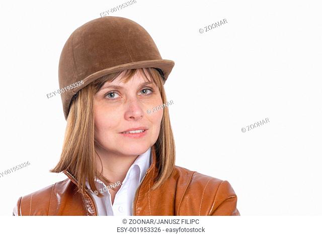 woman in the jockey cap