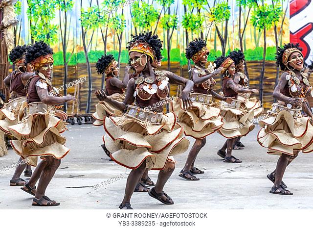 Tribal Dancing, Dinagyang Festival, Iloilo City, Panay Island, The Philippines