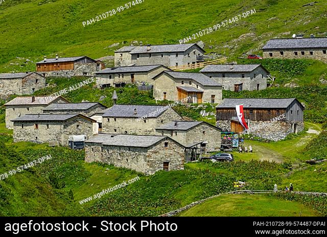 20 July 2021, Austria, Jagdhausalm: The Jagdhausalm, located in the Hohe Tauern National Park at the end of the Defereggen Valley in East Tyrol