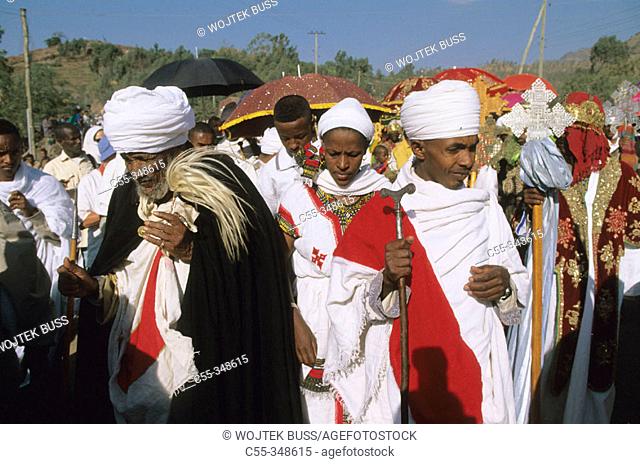 Timkat, Epiphany holiday. Lalibela. Ethiopia