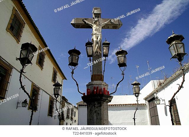 Cristo de los Faroles in the Plaza de los Capuchinos, Cordoba, Andalusia, Spain