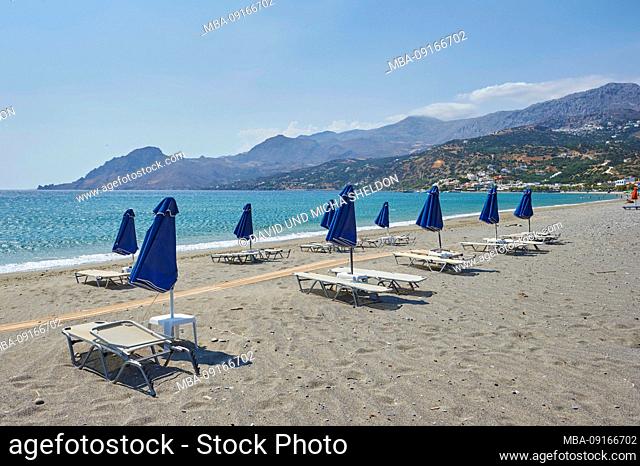 Landscape from the beach at Plakias, Crete, Greece
