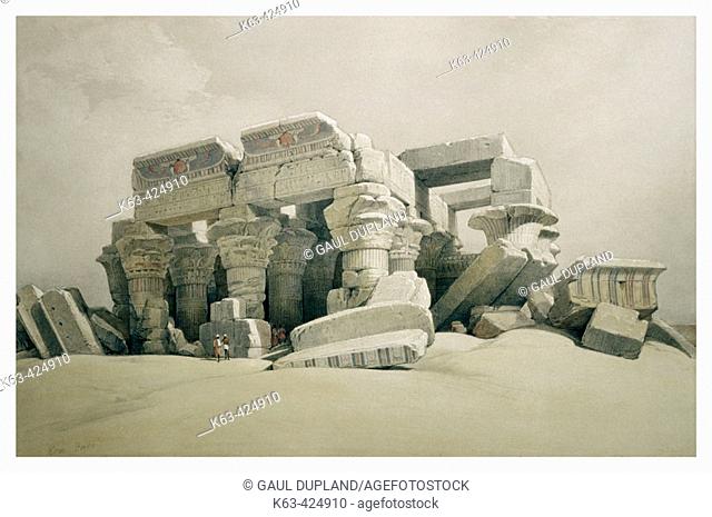 Kom Ombo Temple, Egypt (David Roberts' lithograph)