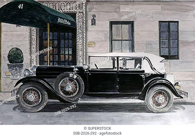 Packard, 12th St., off 5th Ave. NYC 1989 Anthony Butera b.20th C. Monotype