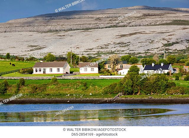 Ireland, County Clare, The Burren, Ballyvaughan, houses