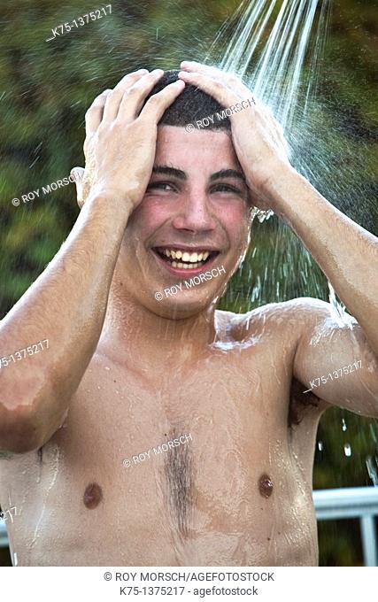 Shower teen boys Hot Guys