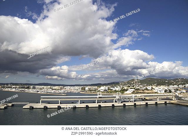 Ibiza harbor Balearic islands Spain on November 1, 2016 Spain