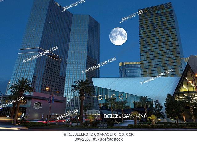 Aria Cosmopolitan Hotel Casino Entrances The Strip Las Vegas Nevada Usa