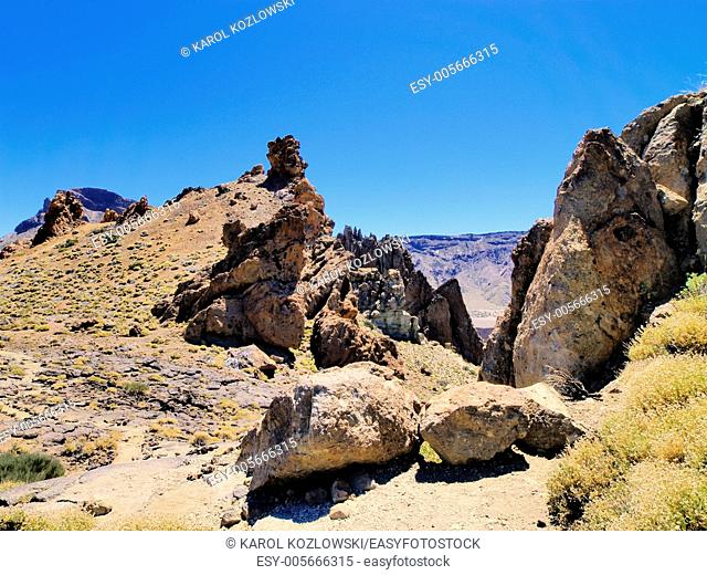 Garcia Rocks in Teide National Park on Tenerife, Canary Islands, Spain