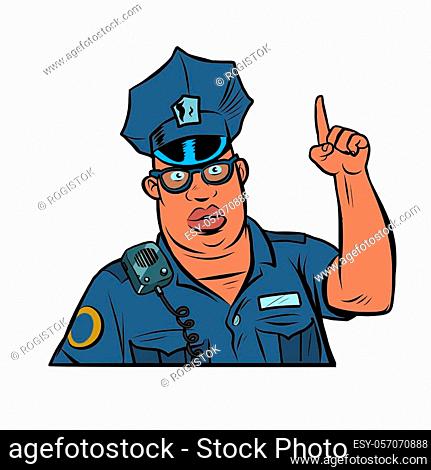 Male cartoon police officer Stock Photos and Images | agefotostock