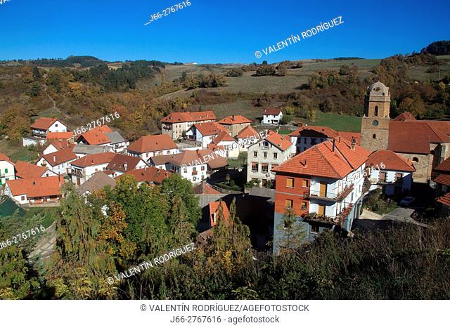 Jaurrieta, the highest town of Navarra, in the valley Salazar. Navarra