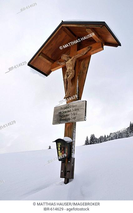 Crucifix in Kleinwalsertal, Austria, Europe