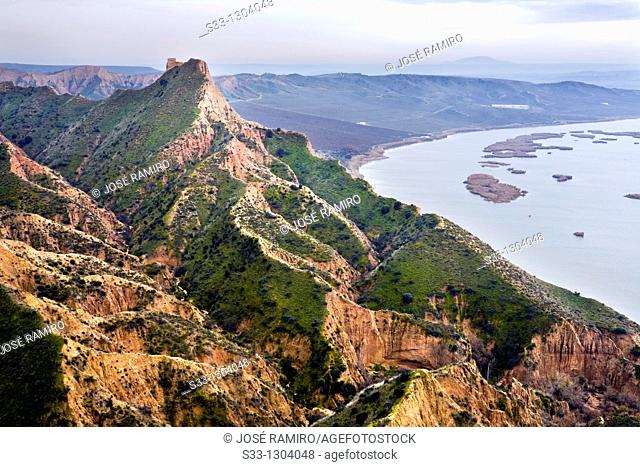 Castrejón gullys and  Tajo river. Toledo province, Castile-La Mancha, Spain