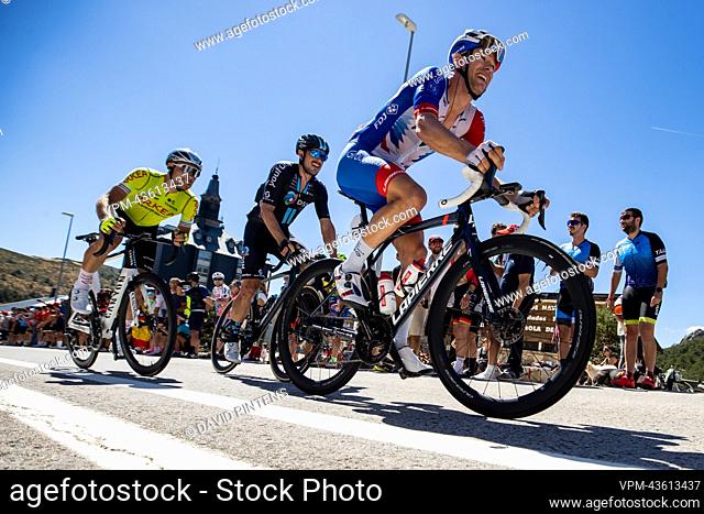 Swiss Fabian Lienhard of Groupama-FDJ pictured in action during stage 20 of the 2022 edition of the 'Vuelta a Espana', Tour of Spain cycling race
