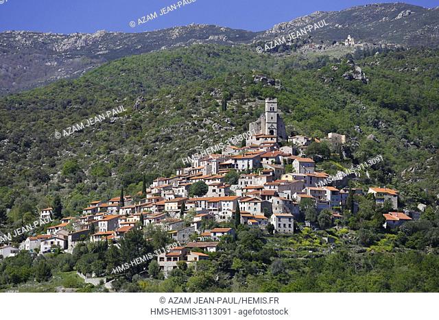 France, Pyrenees Orientales, Eus, labeled Plus Beau village of France