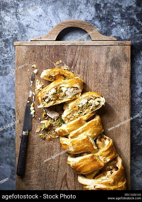 Strudel filled with chicken