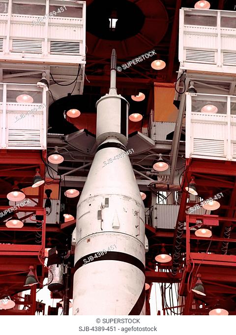 Explorer 1 Atop Juno Rocket in Gantry