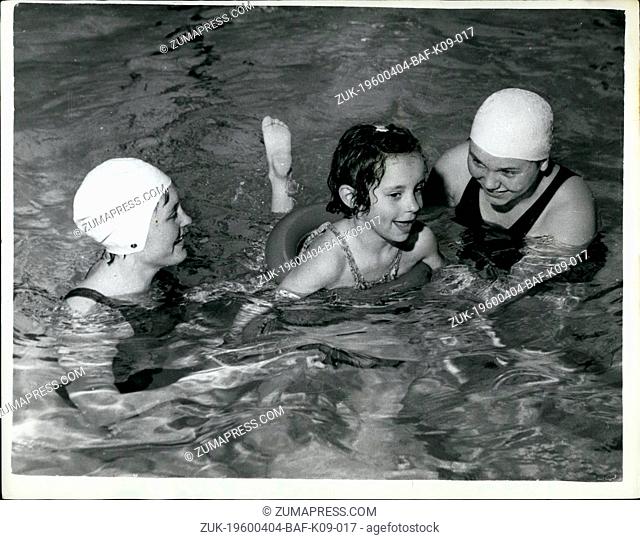 Apr. 04, 1960 - Russian Swimmer Train at Blackpool Members of the Russian swimming team to compete against Britain at Blackpool tomorrow and Saturday - are...