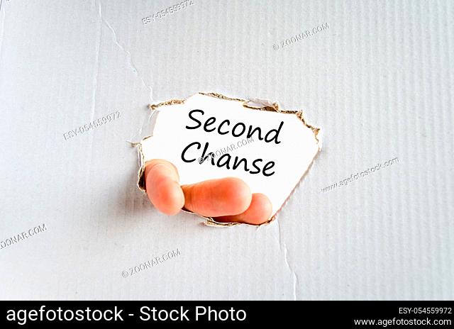 Second chanse text concept isolated over white background